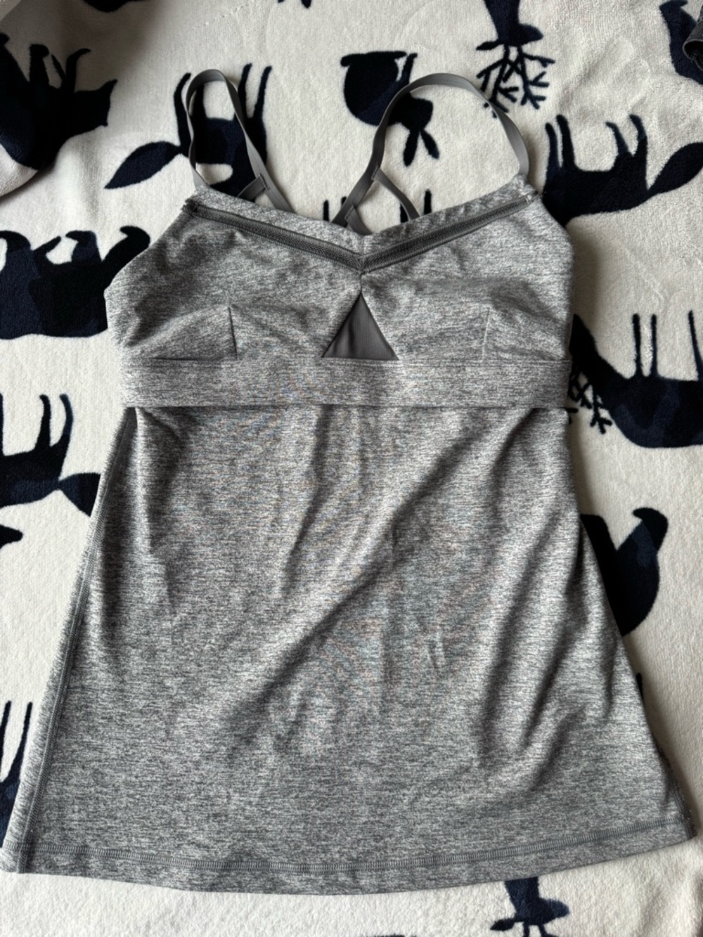 Lululemon Just Breathe Tank Size 6 Heathered Slate / Slate - Picture 6 of 11